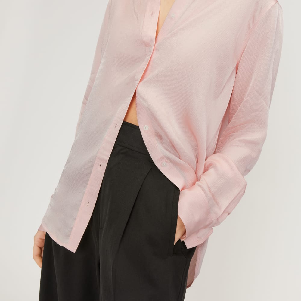 The Satin Relaxed Shirt | Petal Pink - Image 5
