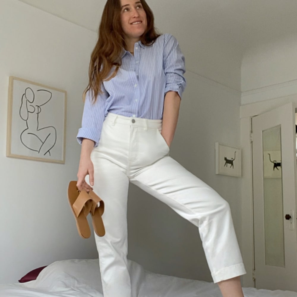 The Straight-Leg Crop | Bone | Regular - Image 8