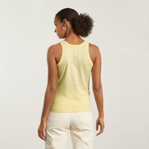 Alternative view of The Tank in Essential Cotton | Pastel Yellow