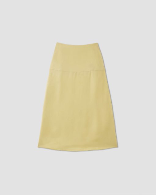 Alternative view of The Hammered Satin Slip Skirt | Raffia