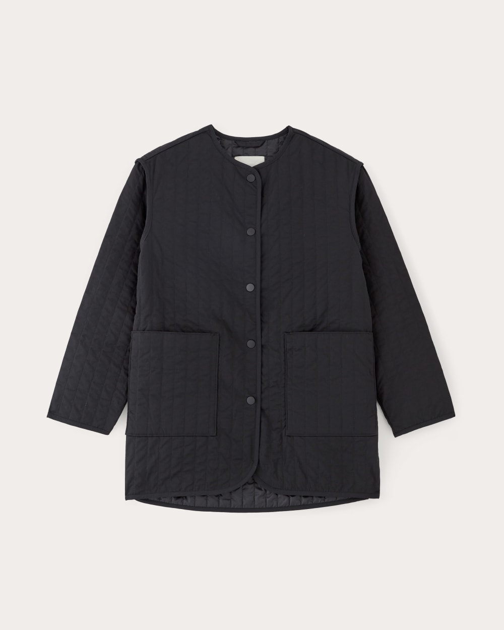 The Midi Quilted Liner | Black - Image 2