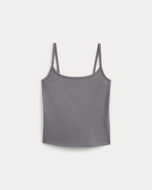 Alternative view of Scoopneck Cami | Charcoal Grey