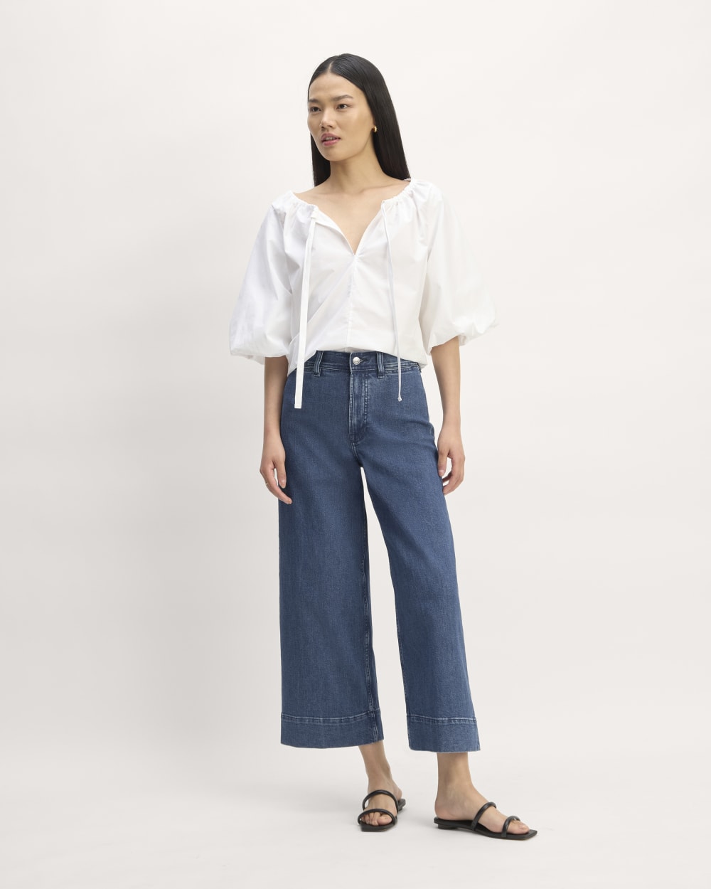The Supima® Puff-Sleeve Top | White