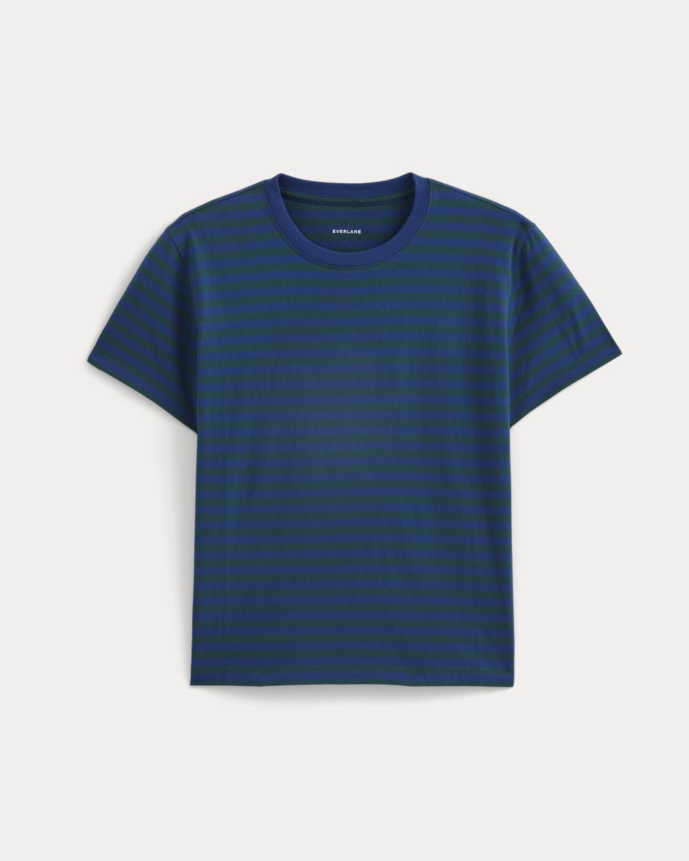 The Box-Cut Tee in Essential Cotton | Navy Peony/Dark Sea | No Pocket - Image 2