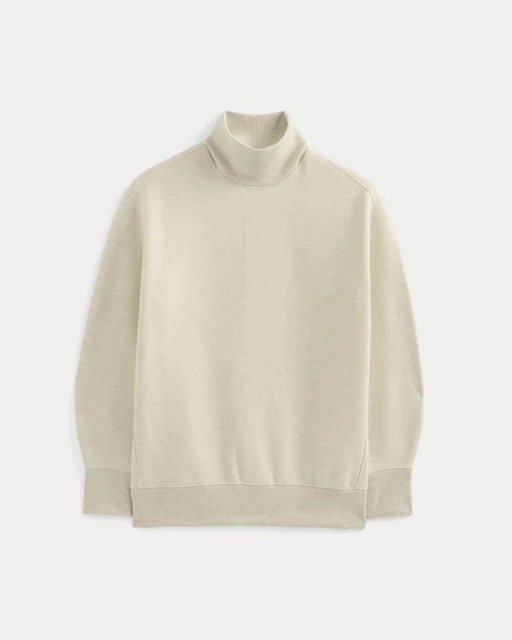 Luxe Fleece Turtleneck | Heathered Oat - Image 2