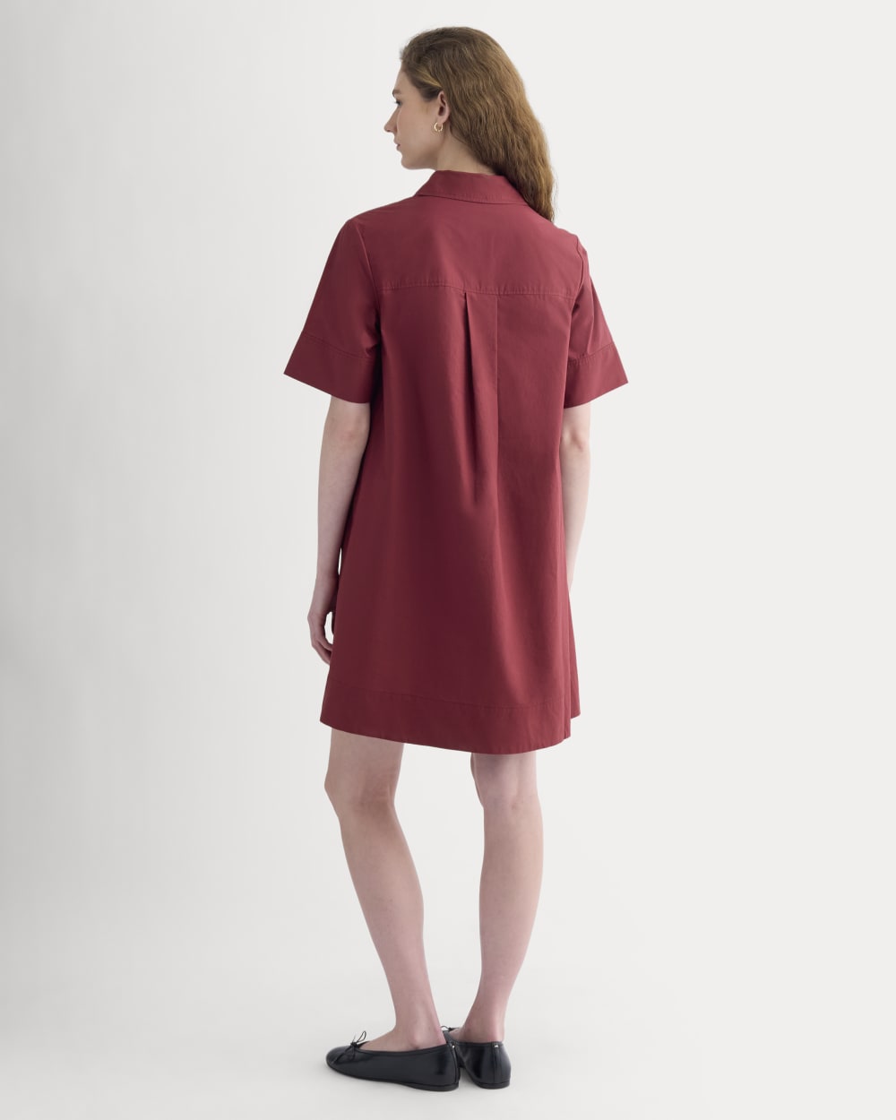 Popover Mini Shirtrdress in Ultrasoft Cotton | Pomegranate - Image 5