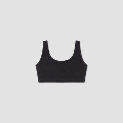 Alternative view of The Cotton Tank Bra | Black