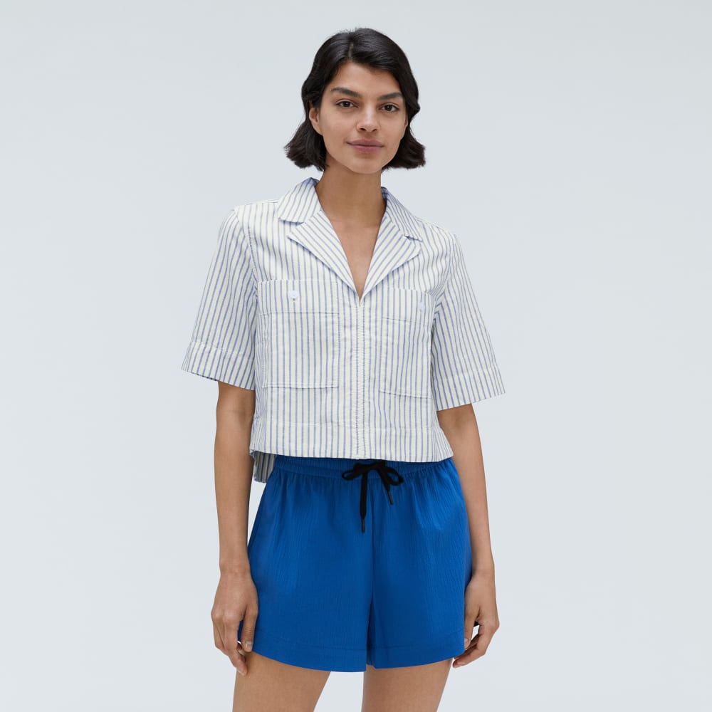 The Oxford Popover | Deep Blue / Canvas - Image 2