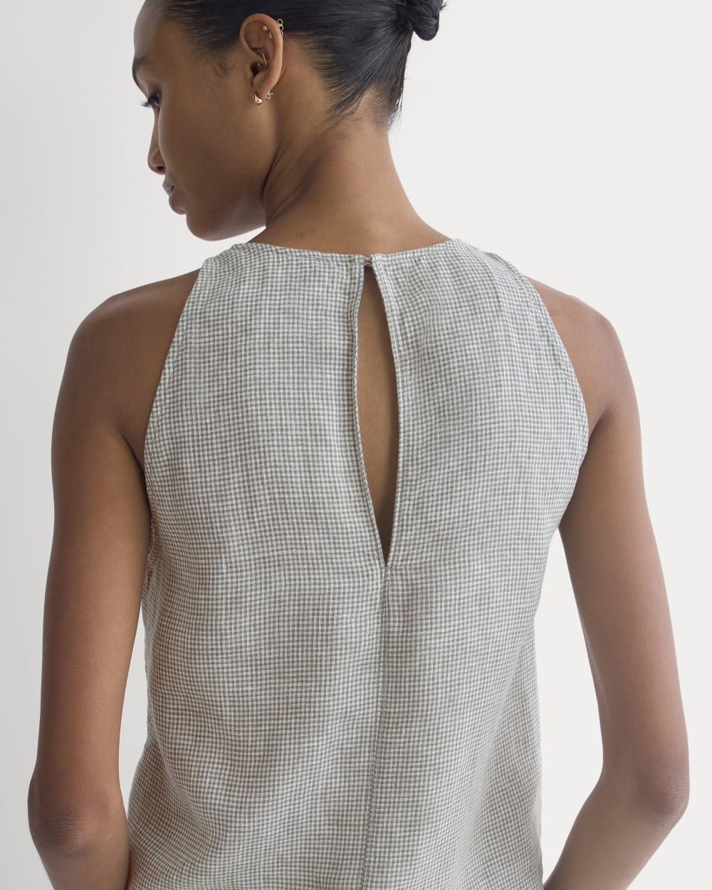 The Linen High-Neck Tank | Agave Green - Image 4