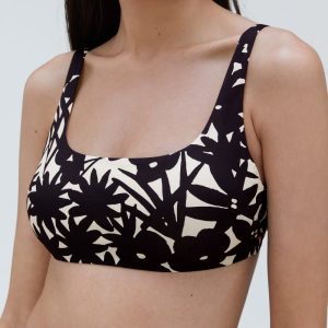 Alternative view of The Square-Neck Bikini Top | Black / Canvas Floral