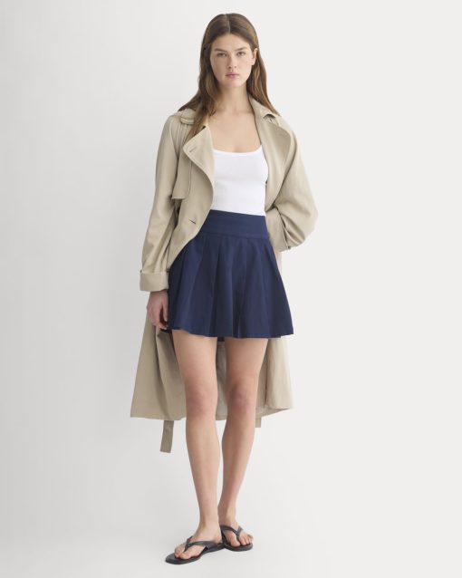 Utility Pleated Mini Skirt | Navy