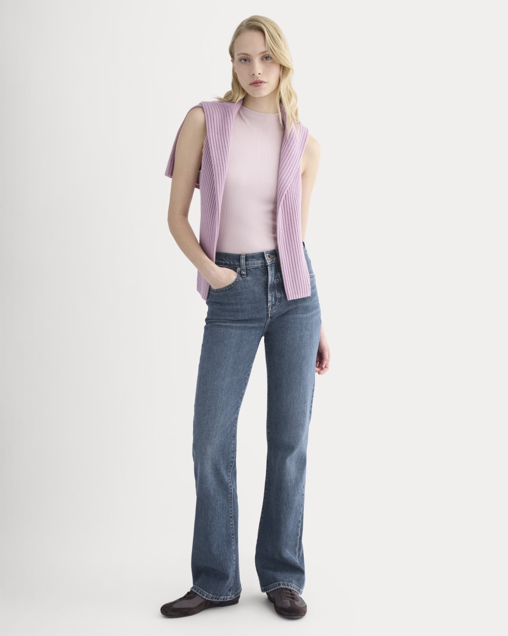 The Luxe Rib Funnel-Neck Tank | Burnished Lilac - Image 5