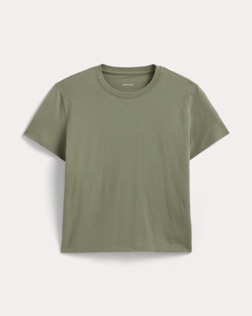 Alternative view of The Box-Cut Tee in Essential Cotton | Sagebrush | No Pocket