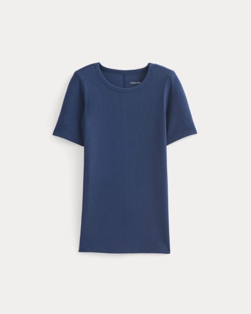 Alternative view of The Luxe Rib Crew | Estate Blue