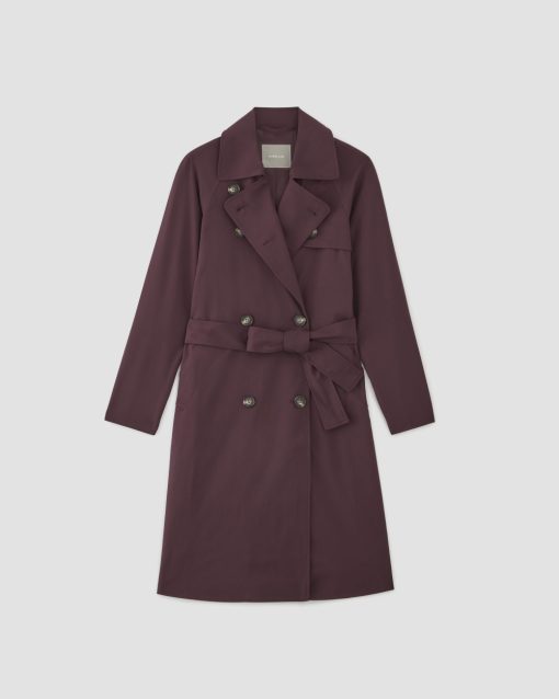 Alternative view of The Italian Wool Modern Trench | Burgundy