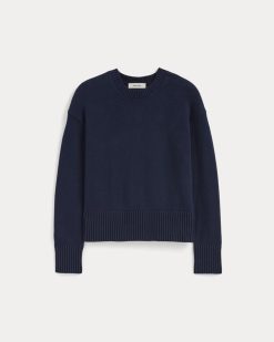 Alternative view of The Boxy Sweater in Everyday Cotton | Navy