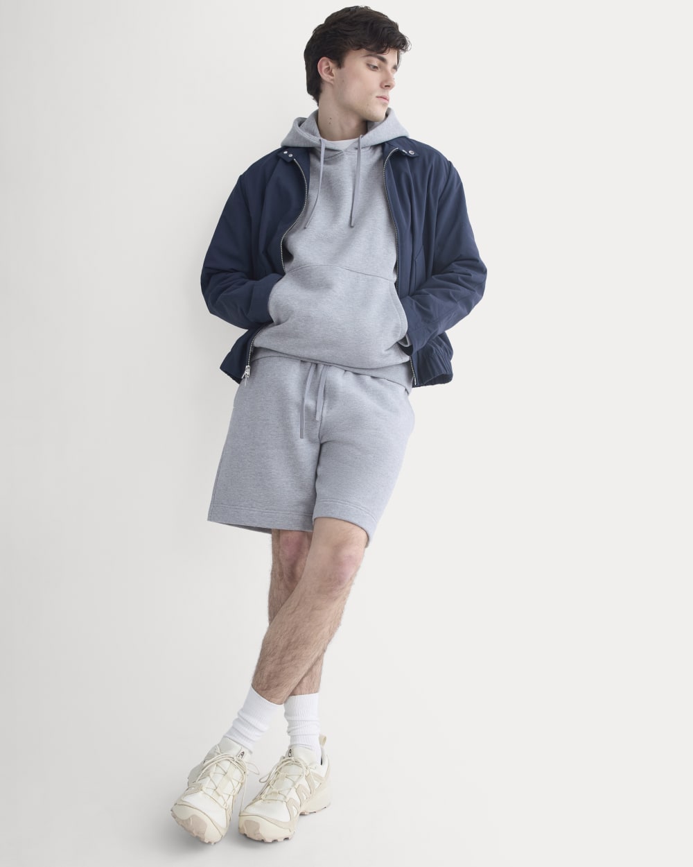 Luxe Fleece Easy Short | Vintage Heather Grey - Image 3