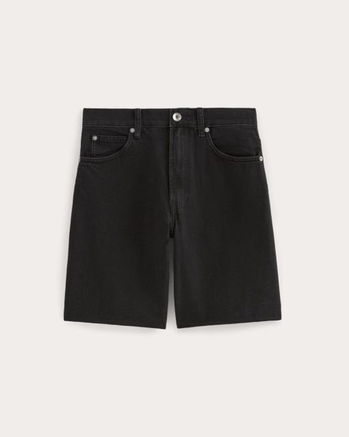 Alternative view of The OG Baggy Jean Short | Washed Black