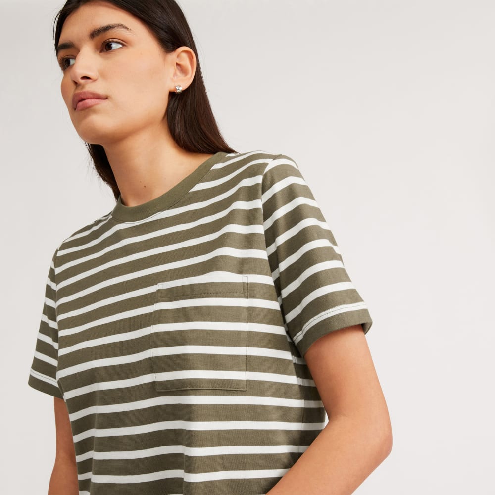 The Organic Cotton Weekend Tee Dress | Kalamata / Canvas Tan - Image 4