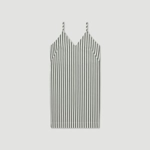Alternative view of The Poplin Slip Dress | Bone / Black