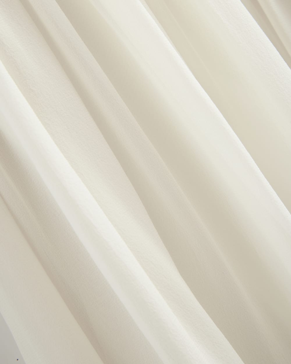 Twisted Pleated Mini Dress in Silk Georgette | Bone - Image 6