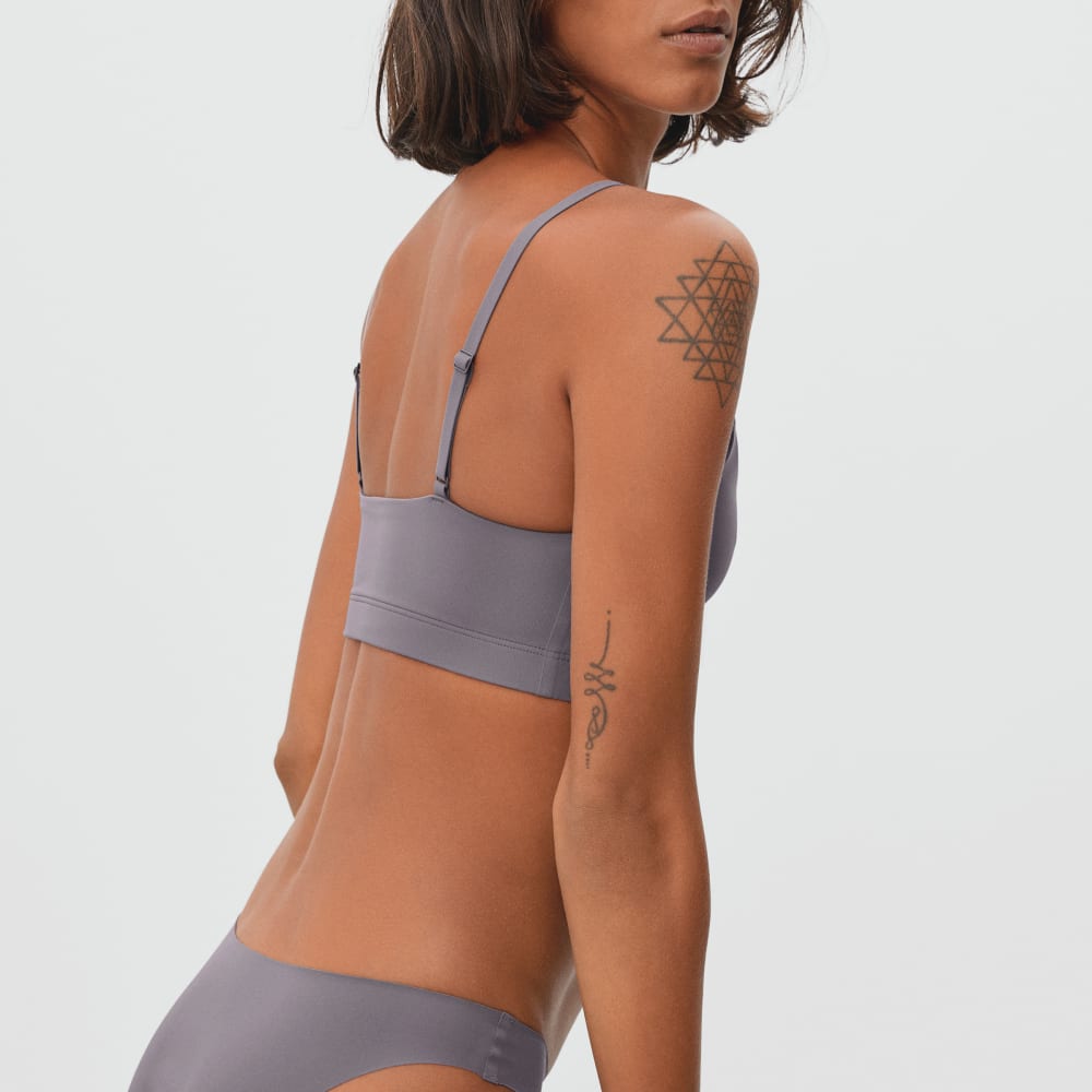 The Invisible Square-Neck Bralette | Plum Grey - Image 5