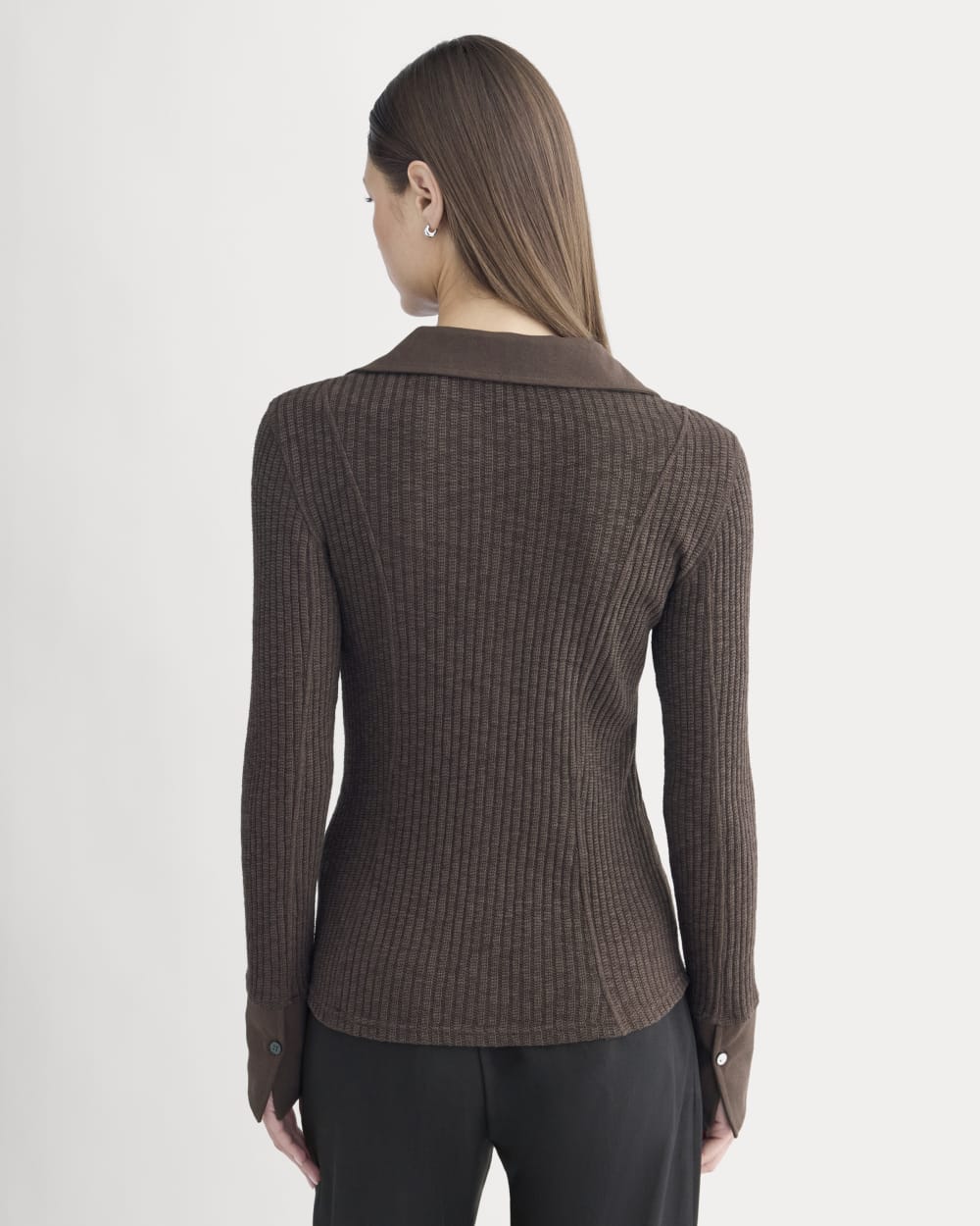 Cozy Rib Button-Up | Coffee Bean - Image 8