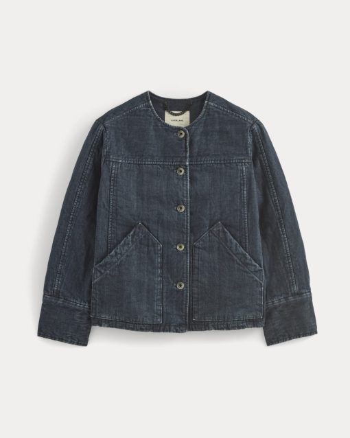 Alternative view of Denim Quilted Barrel Jacket | Midnight