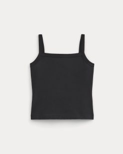 Alternative view of The Essential Square-Neck Tank | Black
