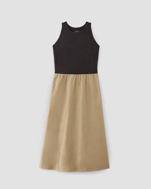 Alternative view of The Supima® High-Neck Riviera Dress | Black / Tiger's Eye