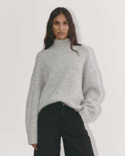 The Cloud Oversized Turtleneck | Heather Grey