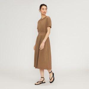 The Organic Cotton Waisted Dress | Toasted Coconut