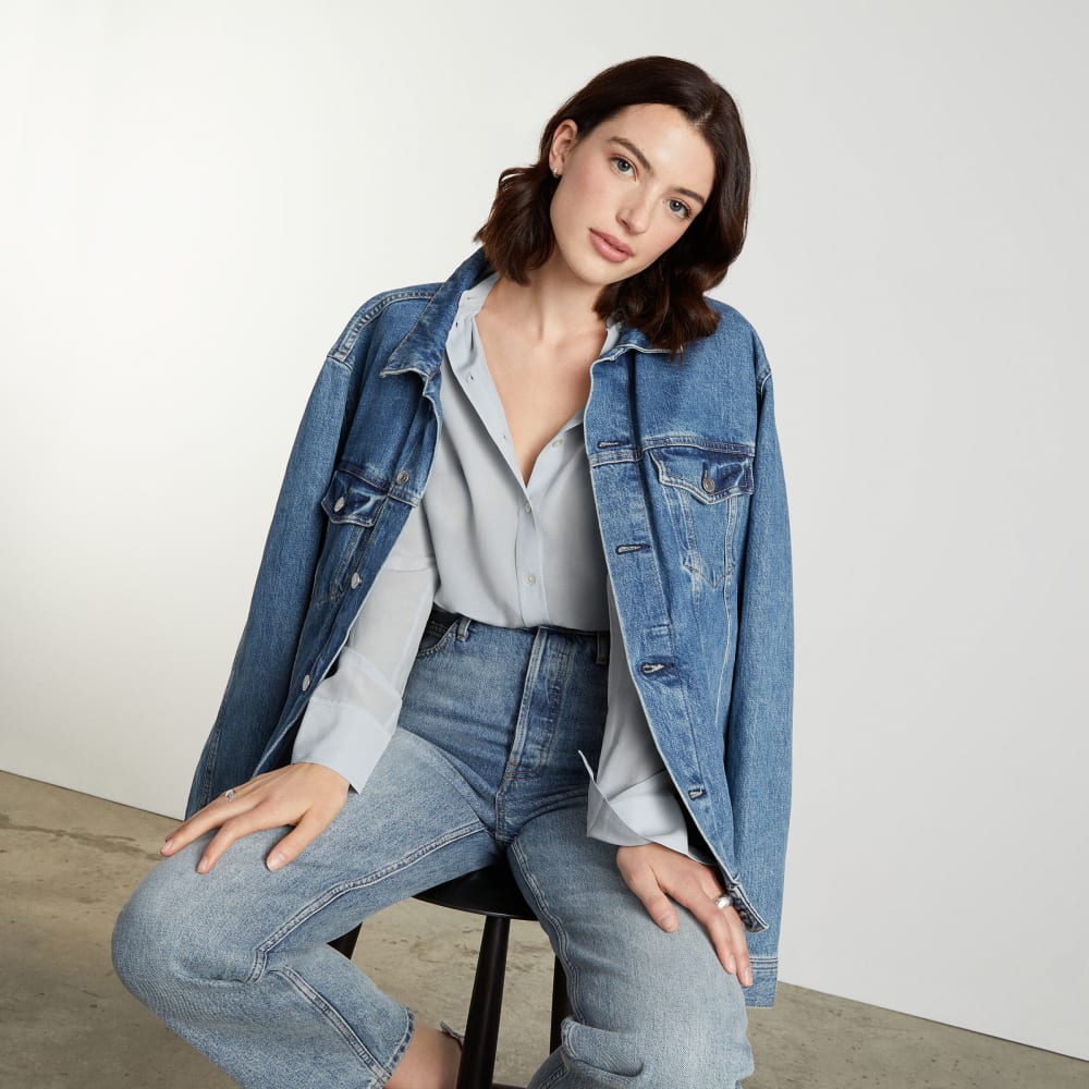 The Must-Have Shirt in Washable Silk | Sky - Image 6