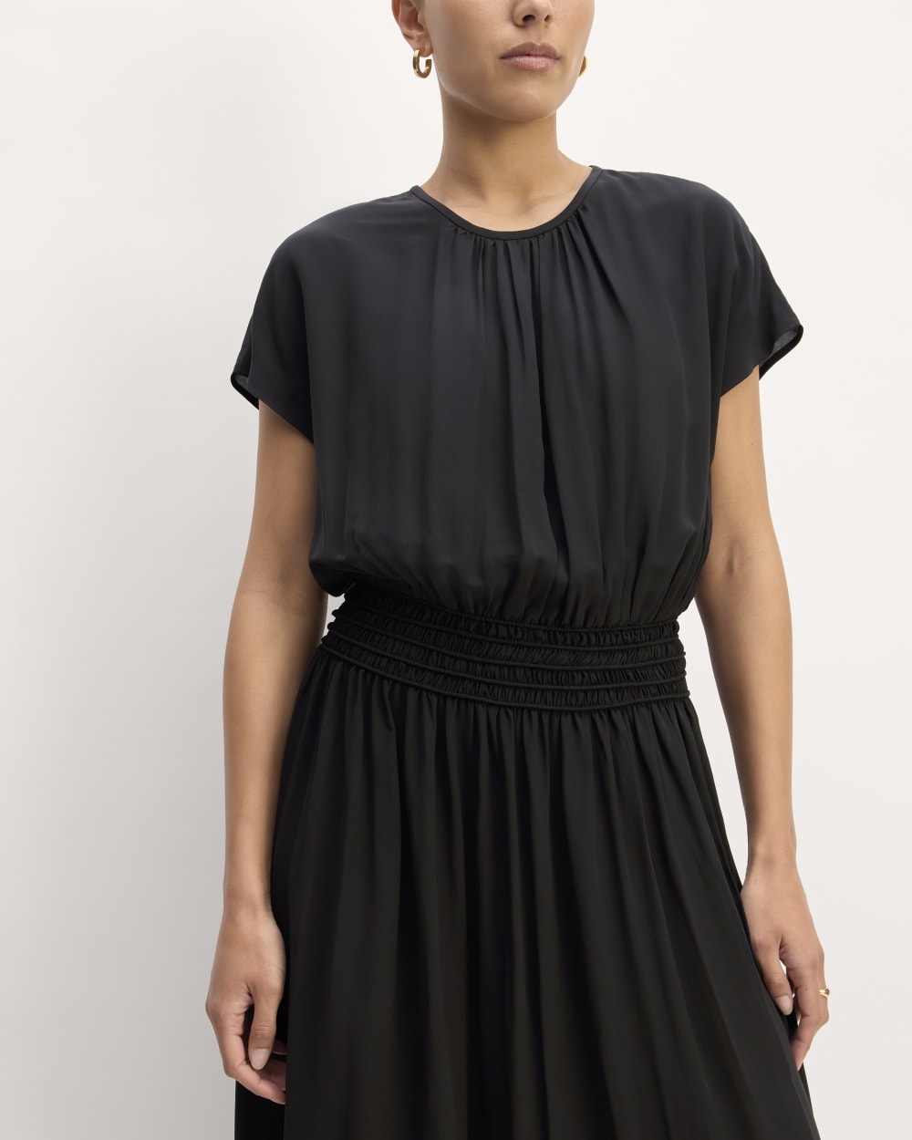 The Gathered Midi Dress | Black - Image 4