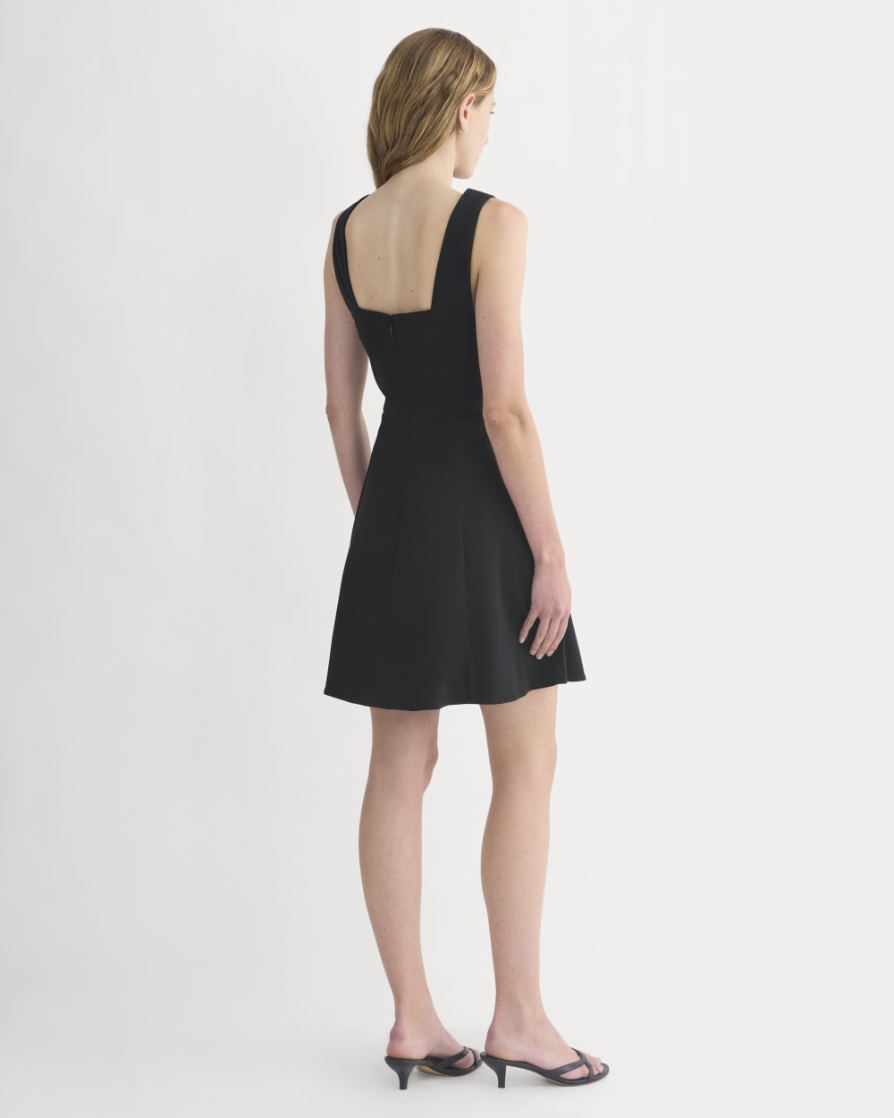 Seamed Open-Back Mini Dress | Black - Image 5
