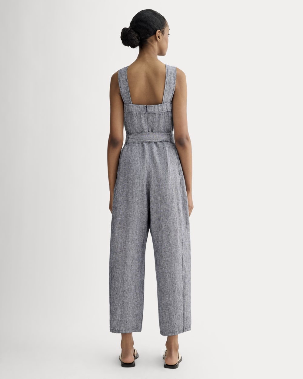 The Utility Coverall in Linen | Navy Chambray - Image 4