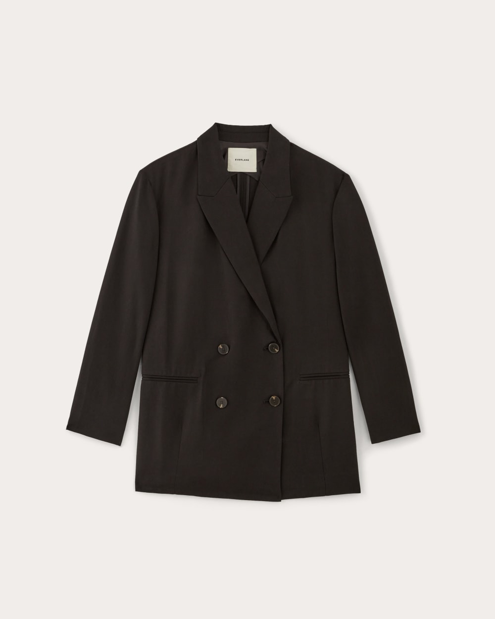 The Double-Breasted Blazer in Buttersmooth | Black - Image 2