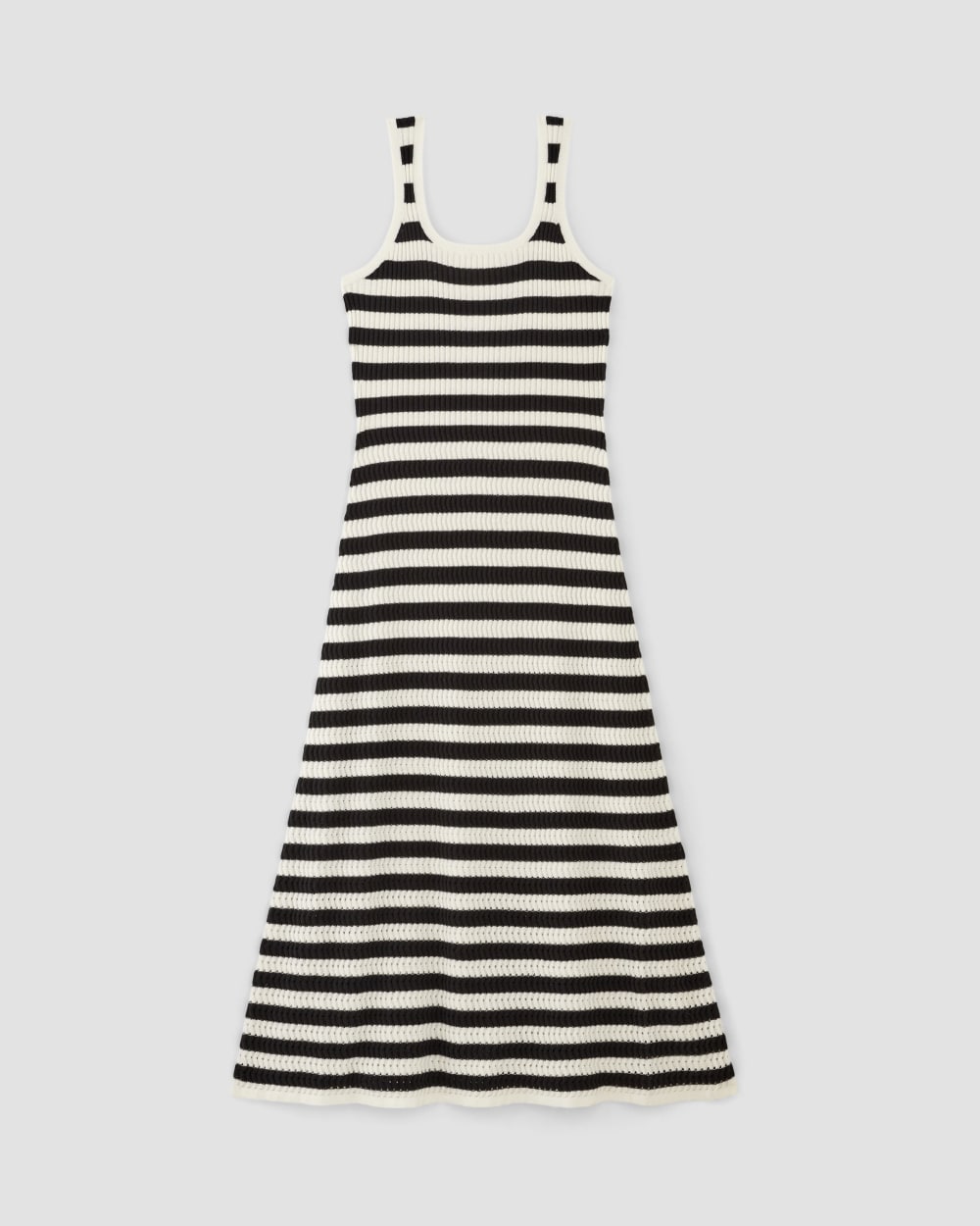 The Crochet Knit Tank Dress | Bone / Black - Image 2