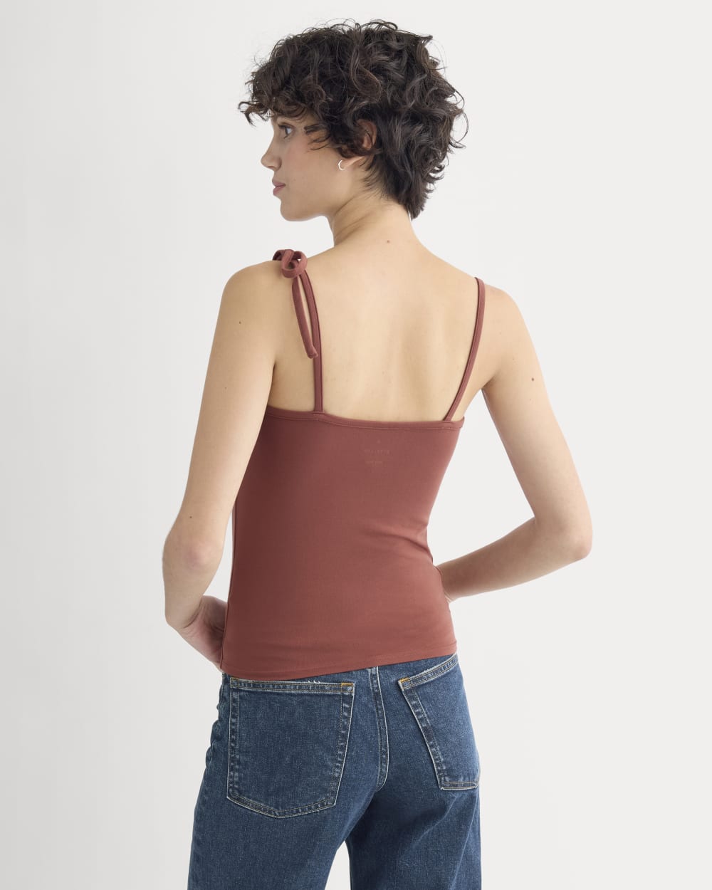 Tie-Shoulder Tank | Henna Red - Image 5