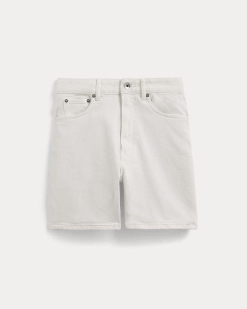 Alternative view of The A-Line Denim Short | White