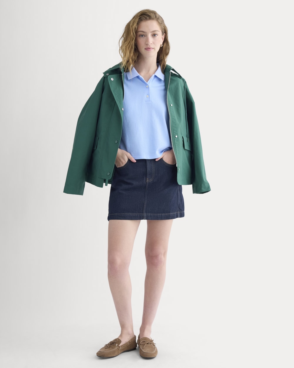 Pique Boxy Polo | Open Air Blue - Image 3