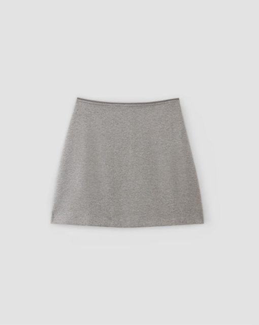 Alternative view of The Dream Mini Skirt | Mid Heather Grey