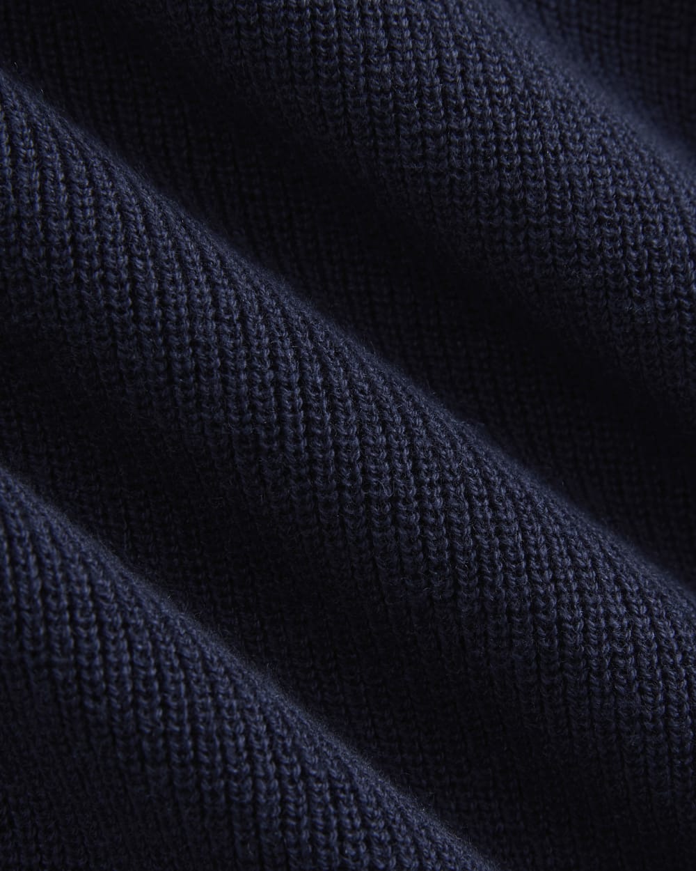 Relaxed V-Neck Midi Sweater Dress in Cotton Merino | Navy - Image 6
