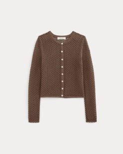 Alternative view of The Lace Knit Cardigan | Mocha