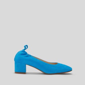 Alternative view of The Day Heel in Narrow Fit | Brilliant Blue Suede