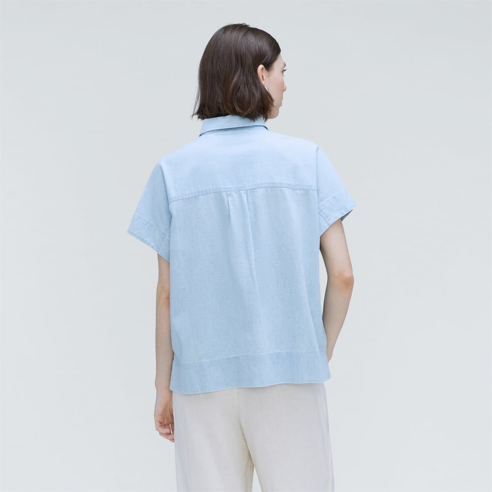 The ReChambray Box Shirt | Icy Blue - Image 3