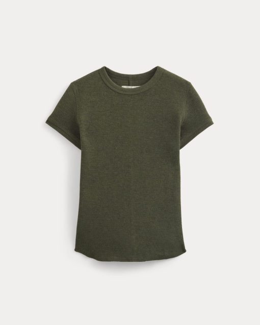 Alternative view of Shrunken Tee in Cozy Waffle | Heather Beech