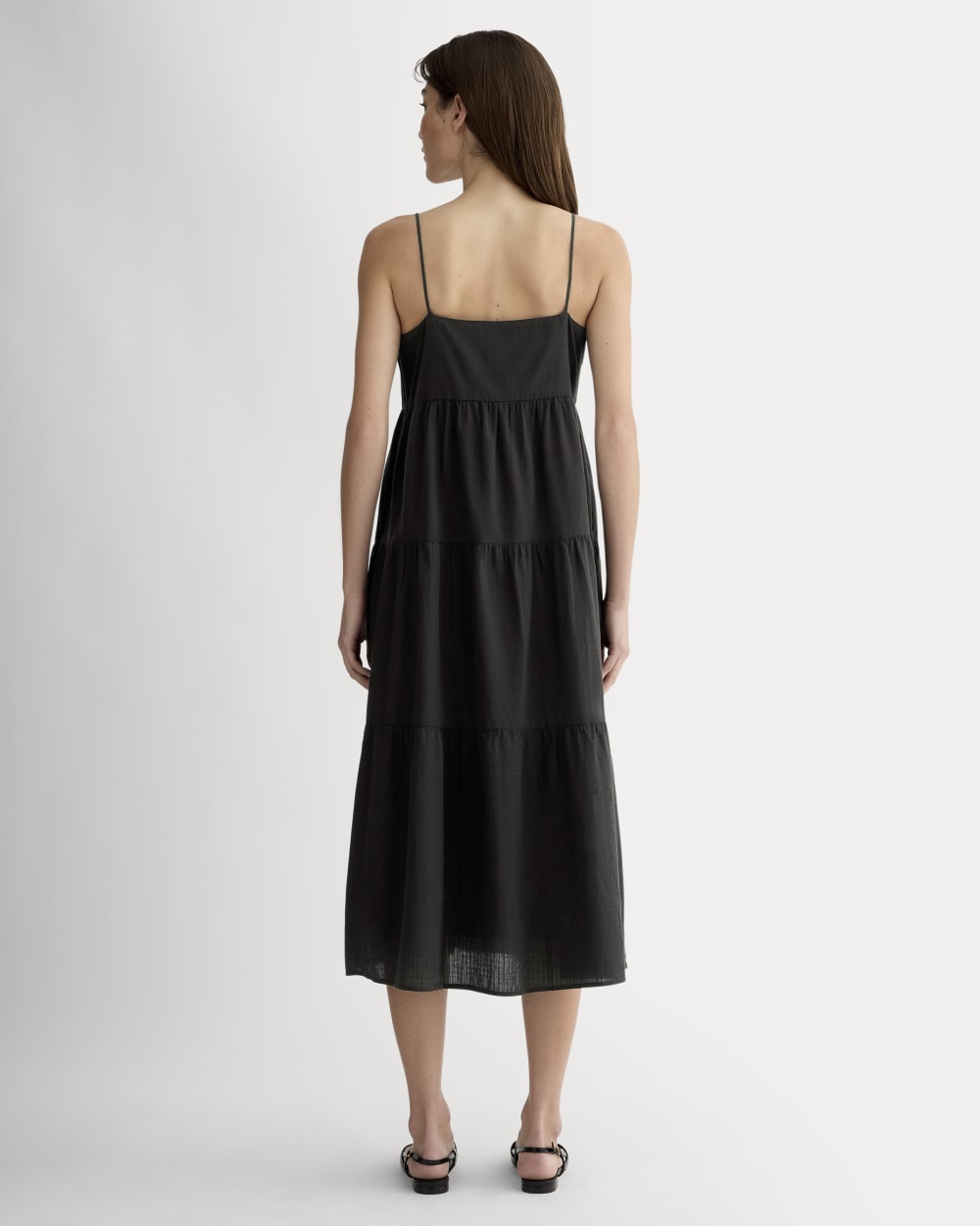 The Gauze Tiered Dress | Black - Image 3
