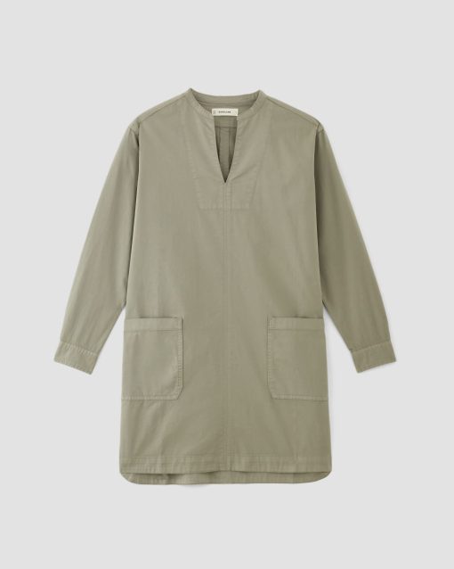 Alternative view of The Long-Sleeve Utility Mini Dress | Sage Green