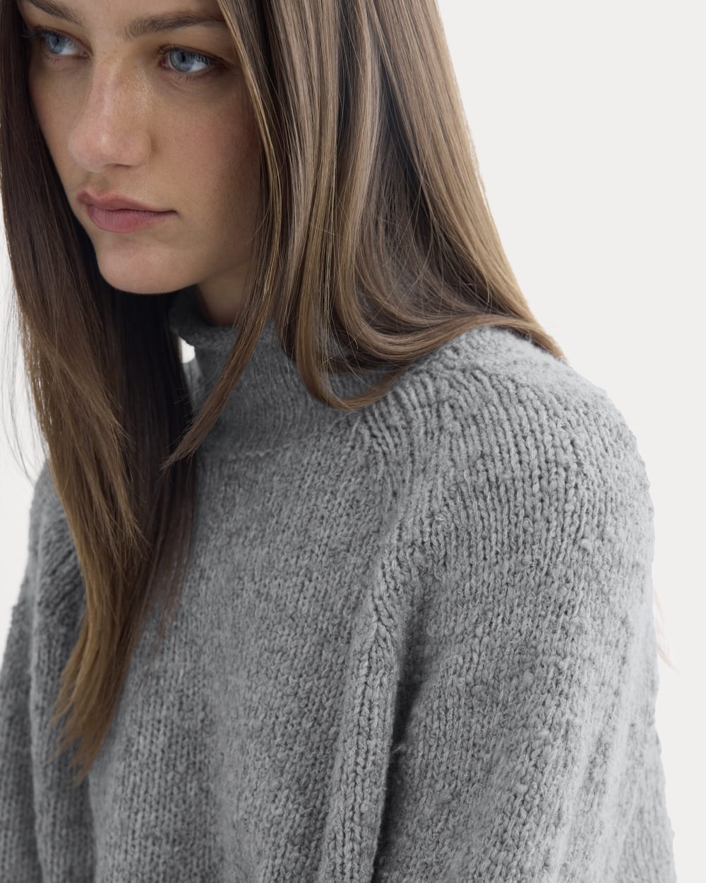 Rollneck Sweater | Heather Grey/Twist - Image 7